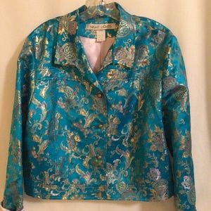 Night Lights Turquoise Chinese Jacket